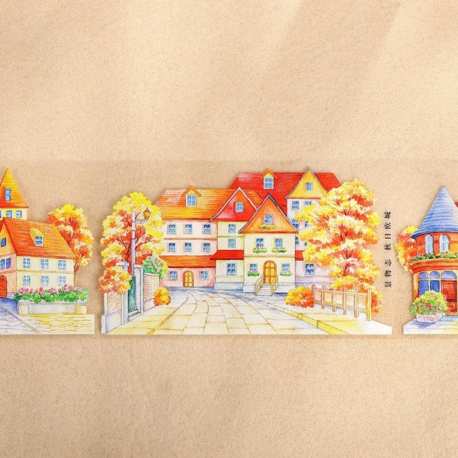 Autumn City PET tape