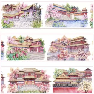 Chinese Retro Architecture 1 PET tape 