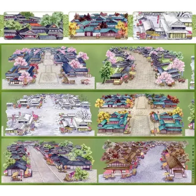 Chinese Retro Architecture 2 PET tape