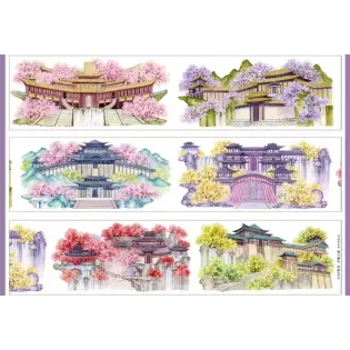 Chinese Retro Architecture 3 PET tape