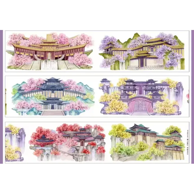 Chinese Retro Architecture 3 PET tape