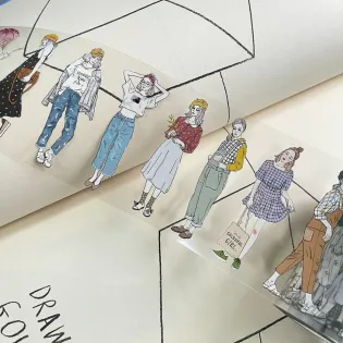 Girls Over Flower PET tape