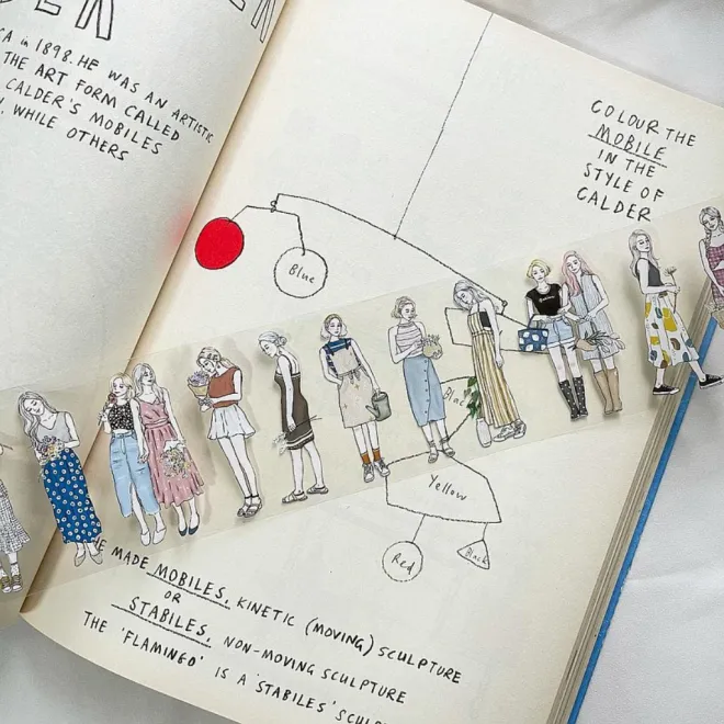 Girls Over Flower PET tape