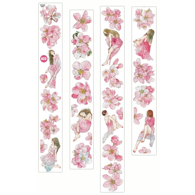 Pink Slumber Girls die-cut PET tape