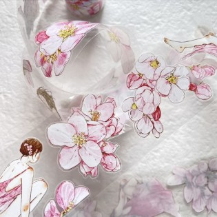 Pink Slumber Girls die-cut PET tape