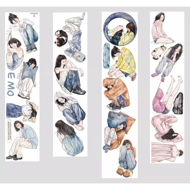 Ding Ding Ups and down girls Glossy PET tape