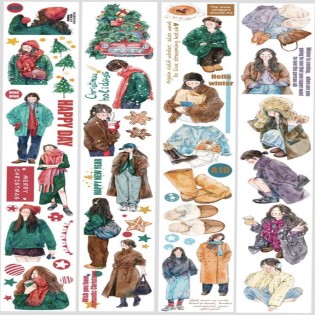 Ding Ding Winter Christmas girls PET tape