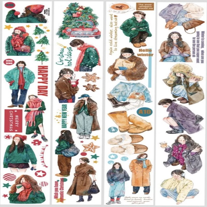 Ding Ding Winter Christmas girls PET tape