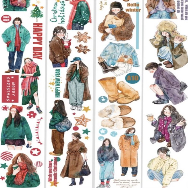 Ding Ding Winter Christmas girls PET tape