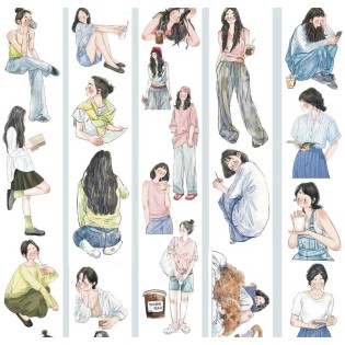 Ding Ding Coffee Lover girls  PET tape