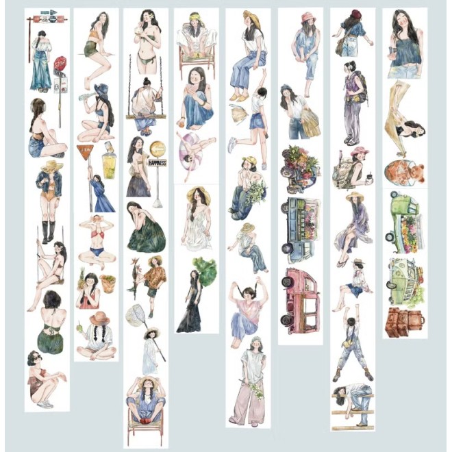 Ding Ding Summer Journey Girls PET tape