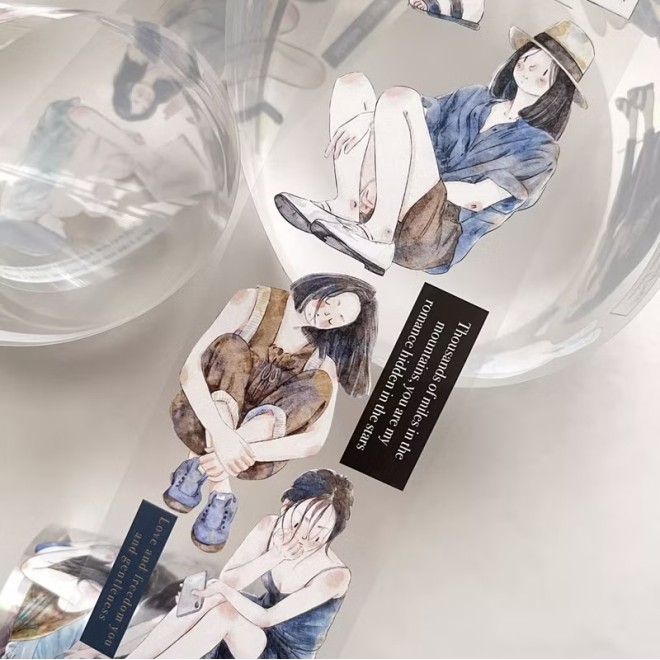 Ding Ding Thinking Girls Glossy PET tape