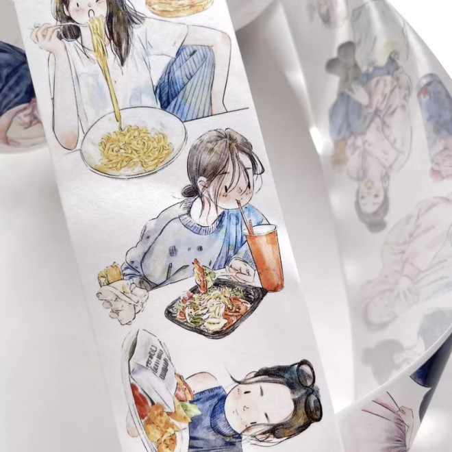 Ding Ding Foody Girl PET tape