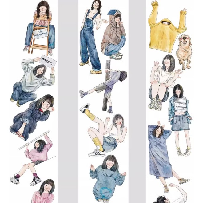 Ding Ding Happy Girl PET tape