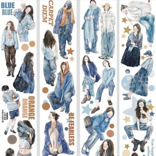 Ding Ding Little Blue Girls PET tape