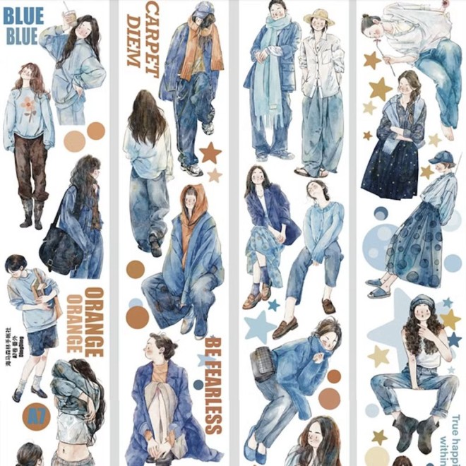 Ding Ding Little Blue Girls PET tape