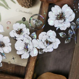 Bright white Peony PET Tape