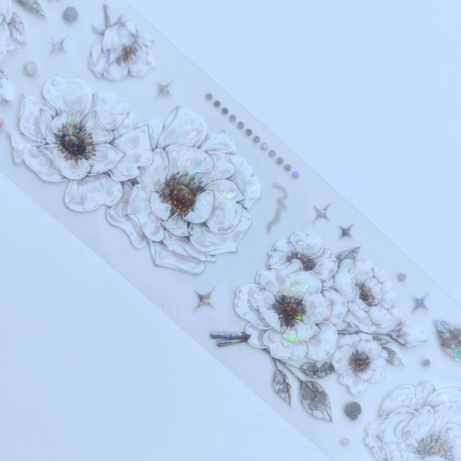 Bright white Peony PET Tape