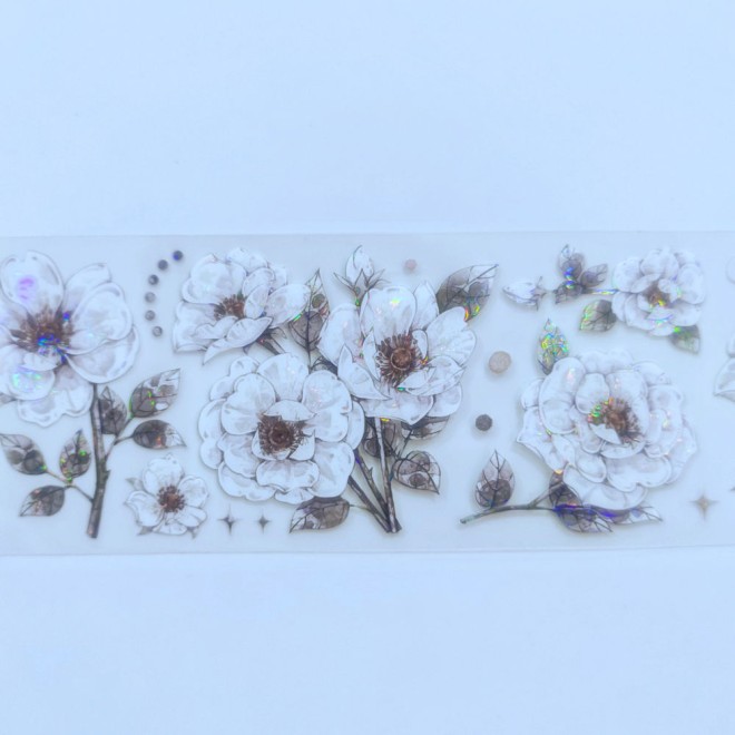 Bright white Peony PET Tape