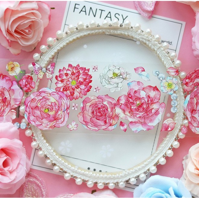 Butterfly Roses PET tape