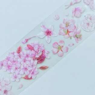Pink Pearl Flower PET tape