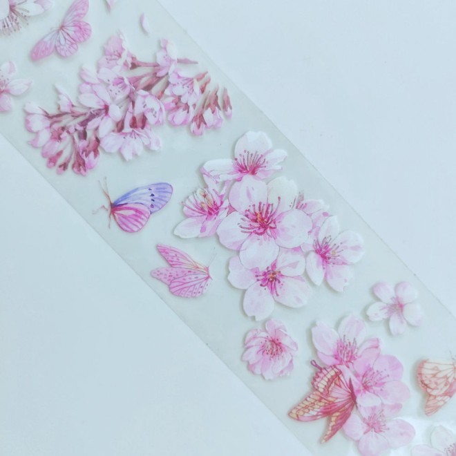 Pink Pearl Flower PET tape