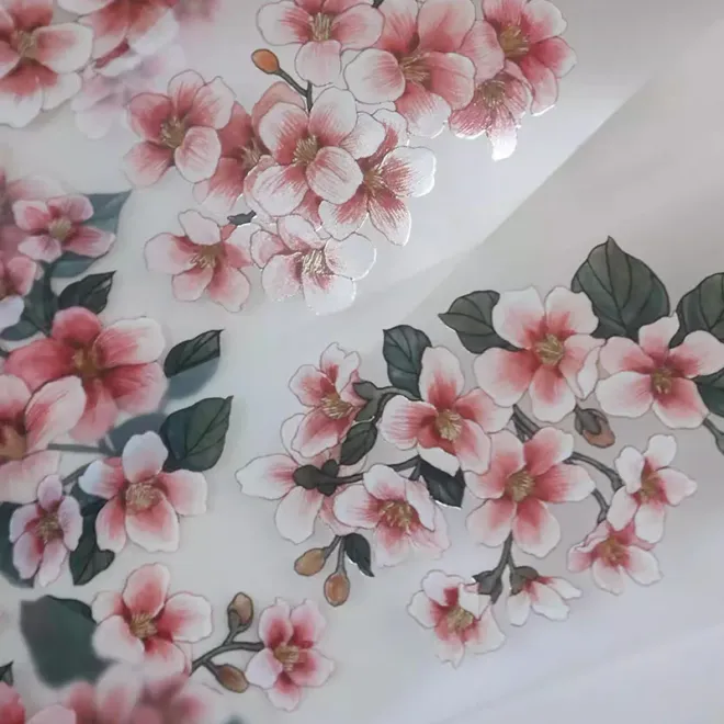 Pink Foggy Flower PET tape