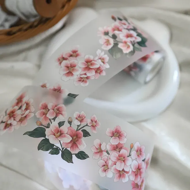 Pink Foggy Flower PET tape