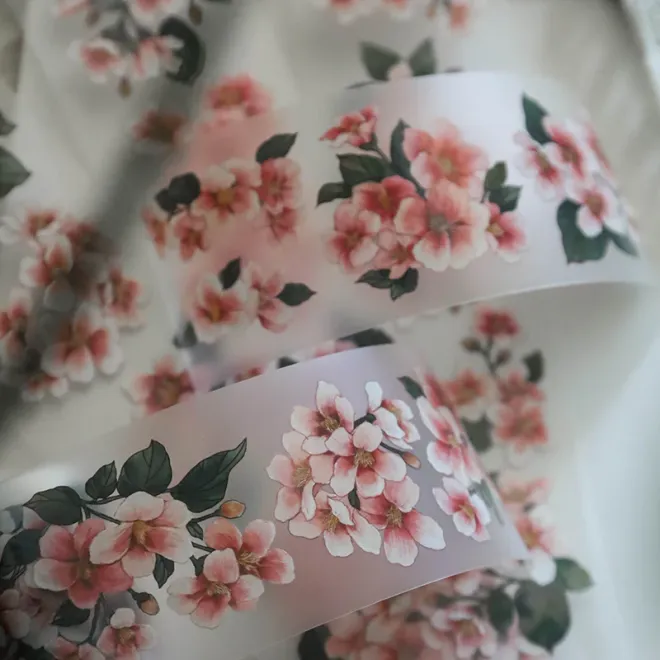 Pink Foggy Flower PET tape