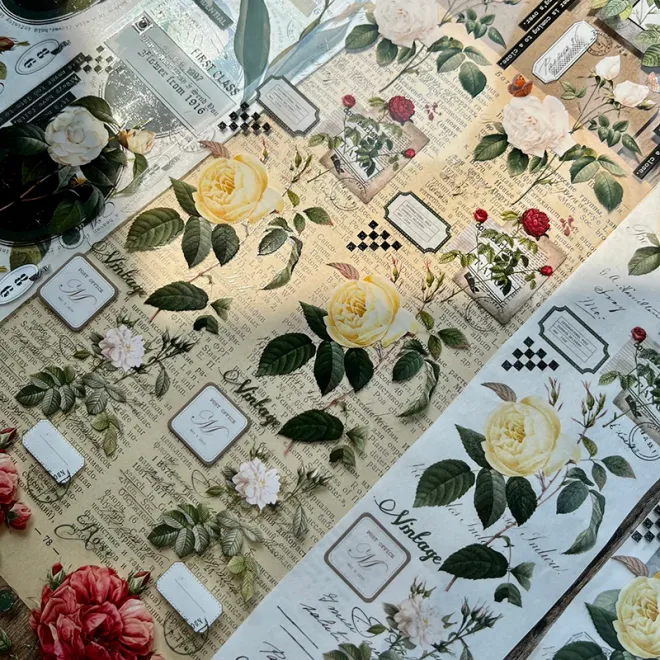 Vintage Rose PET tape