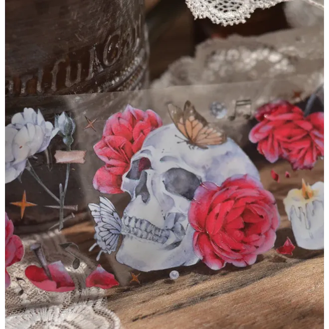 Scarlet dream roses PET tape