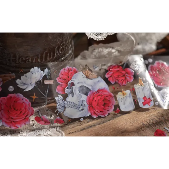 Scarlet dream roses PET tape