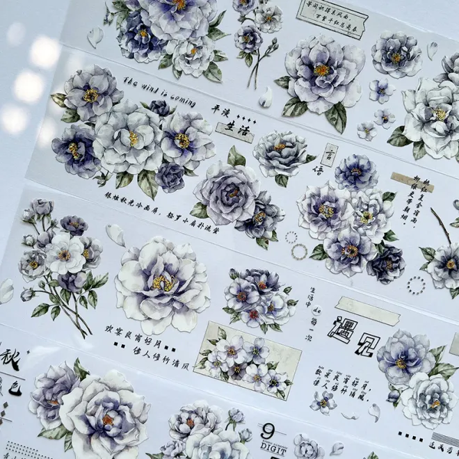 Amethyst Chinese Roses PET tape