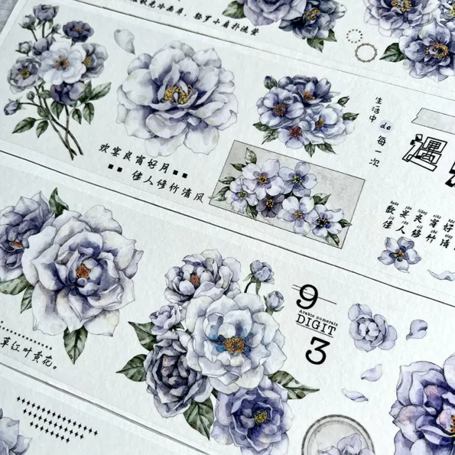 Amethyst Chinese Roses PET tape