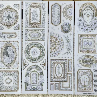 Green Floral Frame PET tape