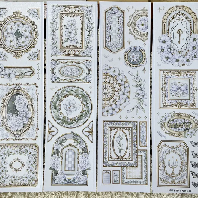 Green Floral Frame PET tape