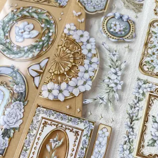 Green Floral Frame PET tape