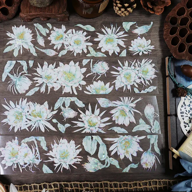 Green Epiphyllum Floer PET tape 