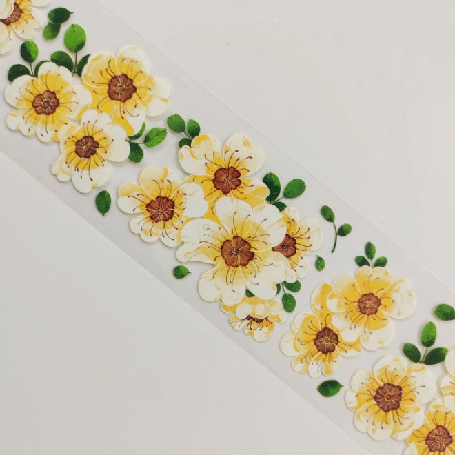 Blooming Yellow Flower PET tape