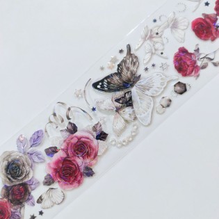 Time Grid Black Rose PET tape