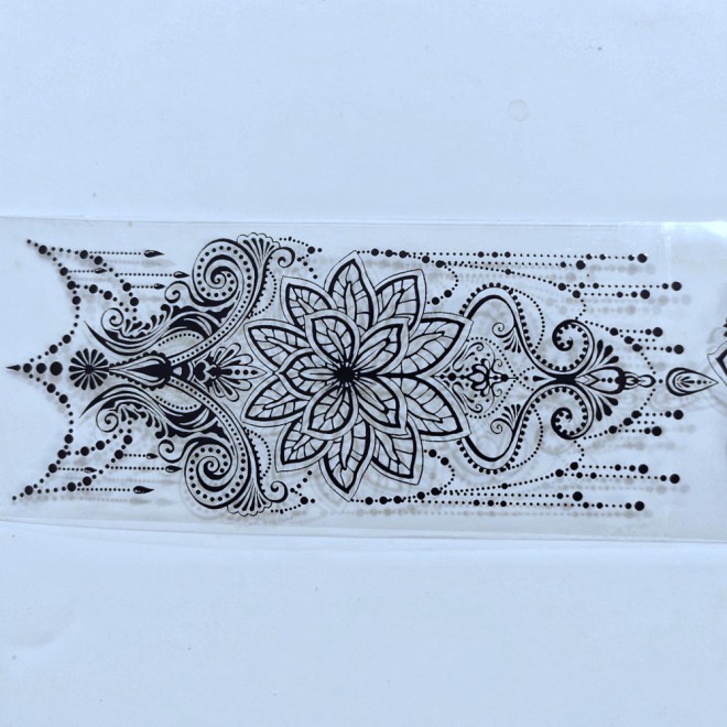 Black Rangoli Background PET tape