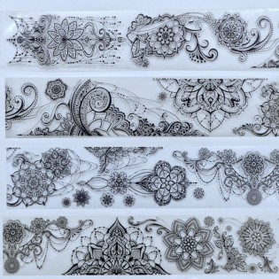 Black Rangoli Background PET tape