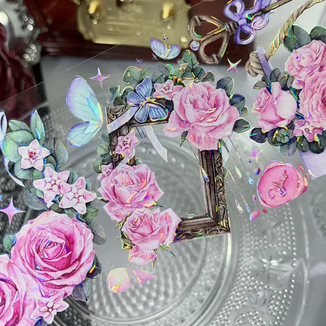 Himalayan Rose laser glossy PET tape