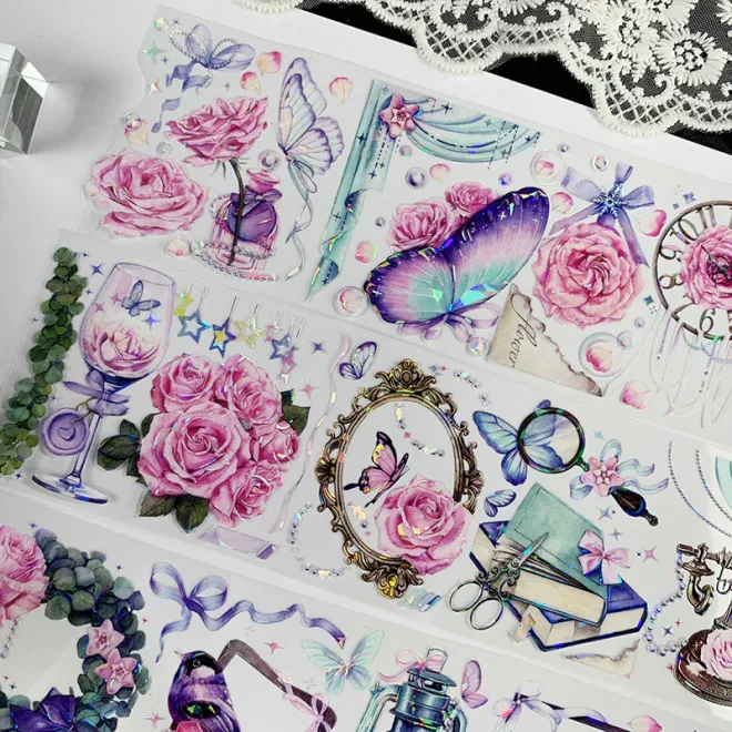 Himalayan Rose laser glossy PET tape