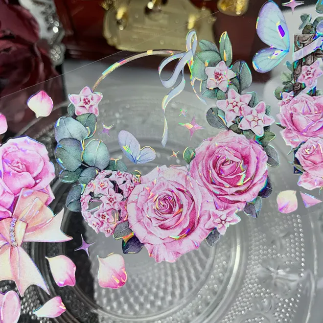 Himalayan Rose laser glossy PET tape