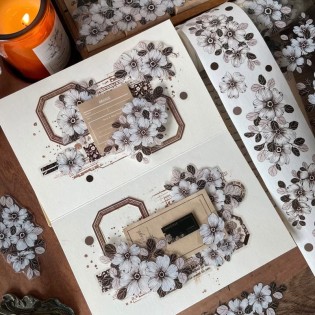 Elegant black flower pet tape