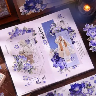 Purple Dreams Flower Die cut PET TAPE