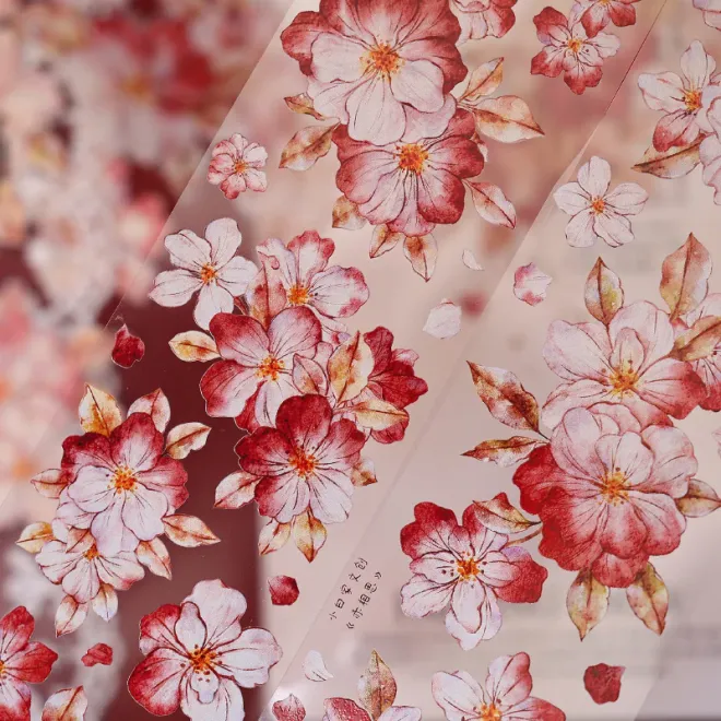 Red velvet flower PET TAPE 