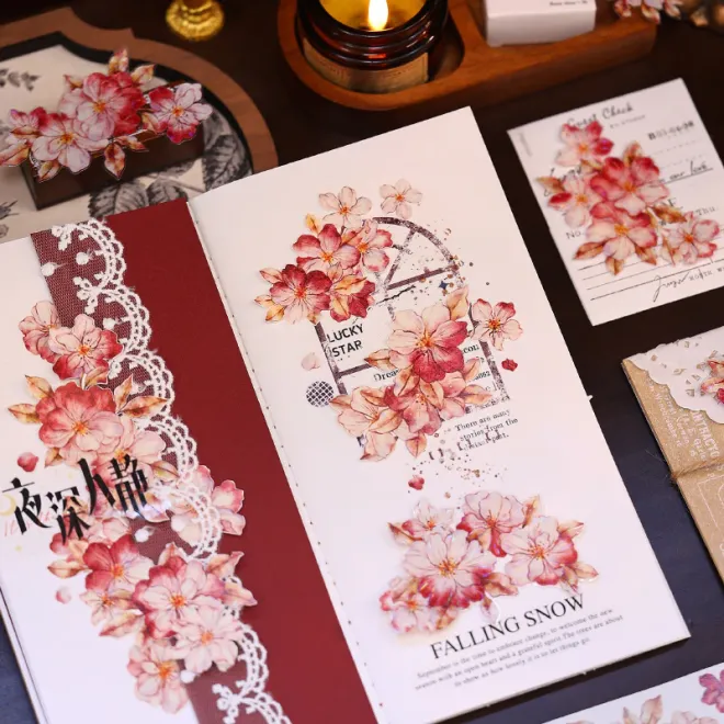 Red velvet flower PET TAPE 