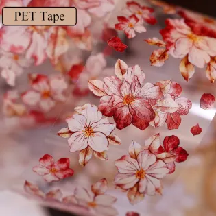 Red velvet flower PET TAPE 
